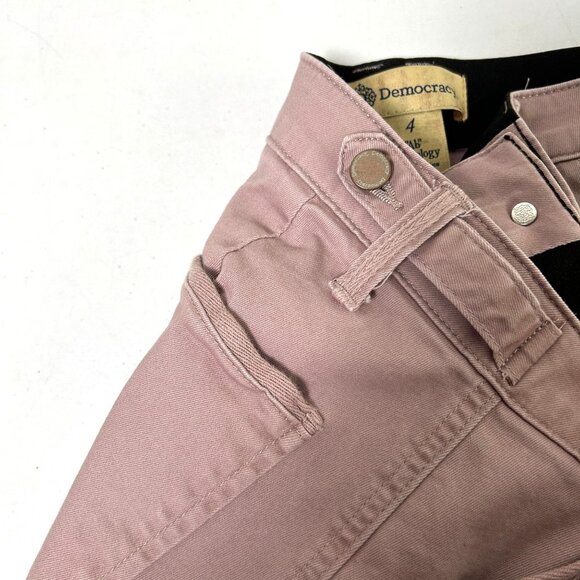 Democracy Jeans Womens Size 4 Pink Ab Technology Straight Skinny Mid Rise Denim - Picture 10 of 14